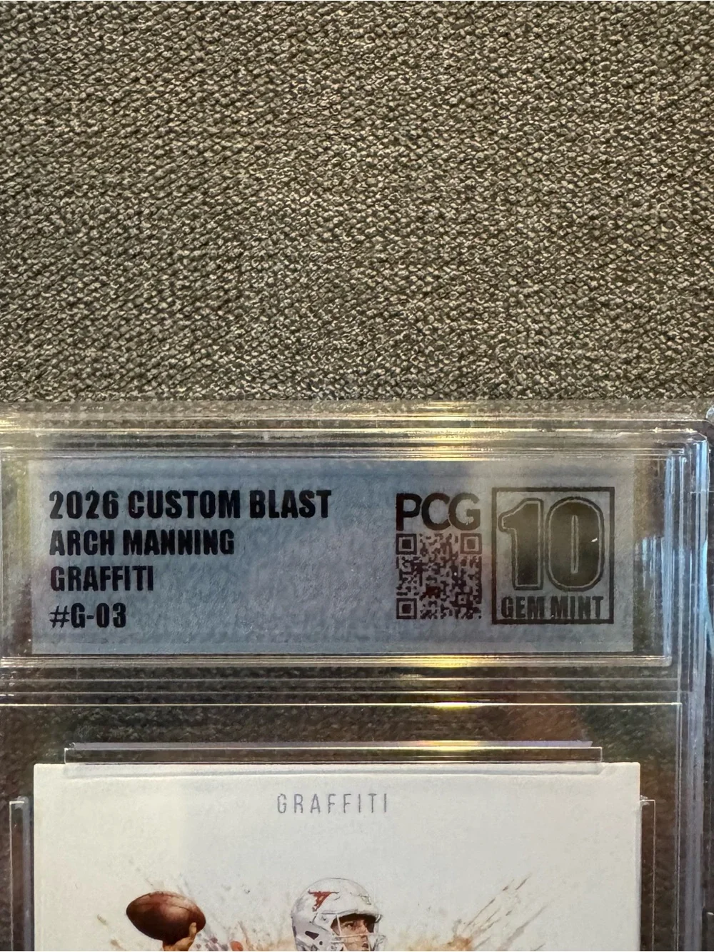 Arch Manning 2026 Custom Blast Graffiti #G-03 PCG 10 Gem Mint